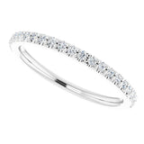 14K White Gold 1/5 CTW Natural Diamond Band
