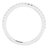 14K White Gold 1/5 CTW Natural Diamond Band