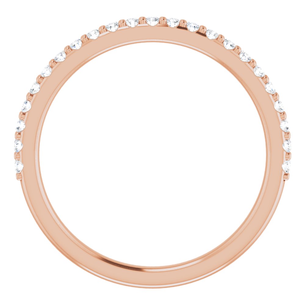 14K Rose Gold 1/5 CTW Natural Diamond Band