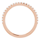 14K Rose Gold 1/5 CTW Natural Diamond Band