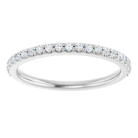 14K White 1/5 CTW Natural Diamond Band