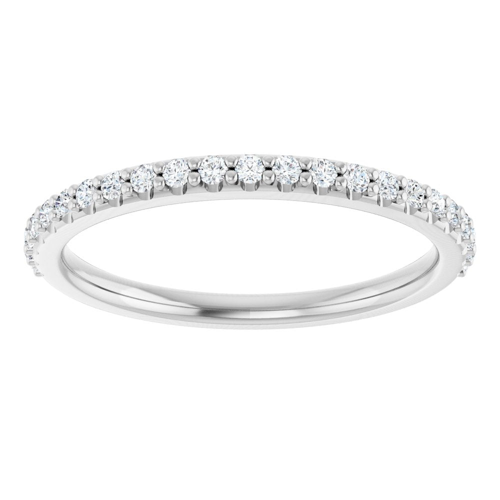 14K White 1/4 CTW Natural Diamond Band