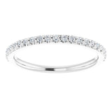 14K White 1/5 CTW Natural Diamond Band