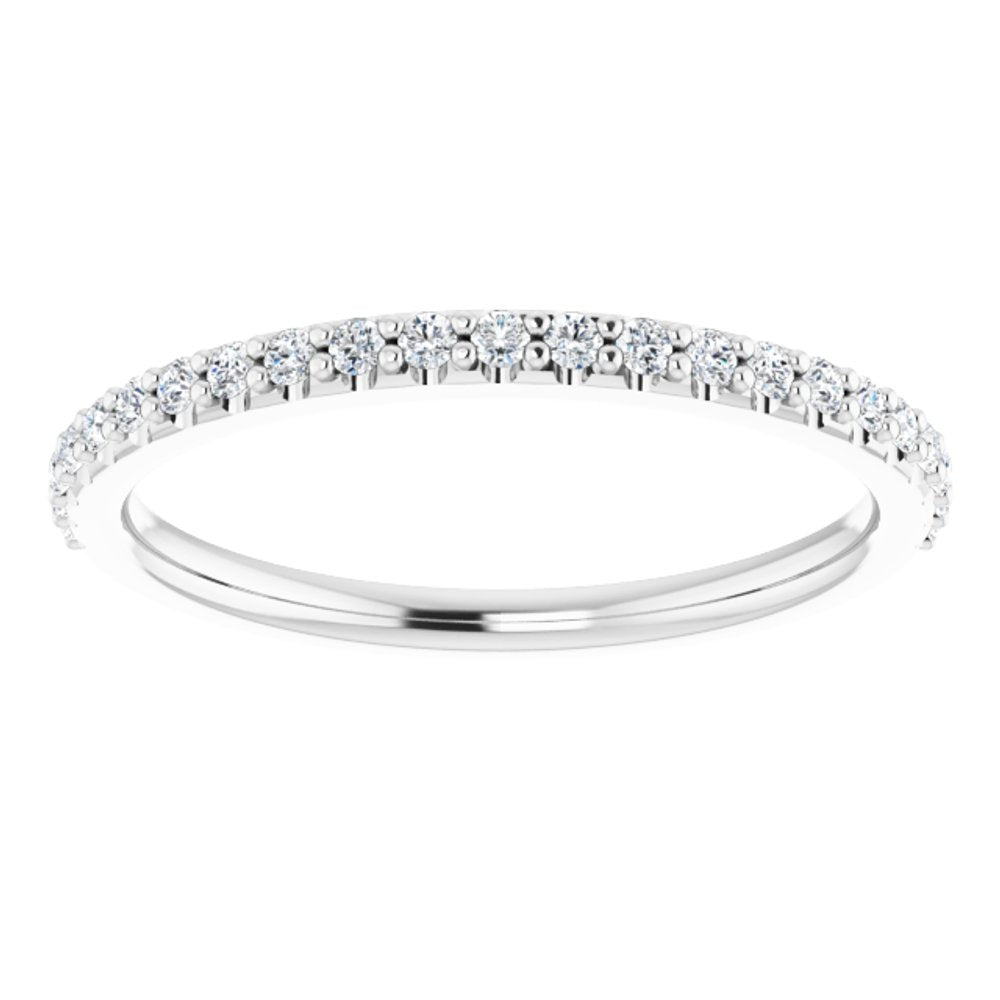 14K White Gold 1/5 CTW Natural Diamond Band