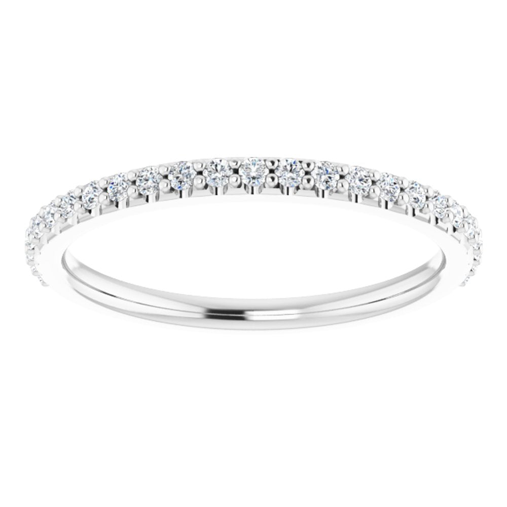 14K White 1/5 CTW Natural Diamond Band