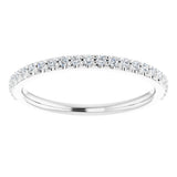 14K White Gold 1/5 CTW Natural Diamond Band