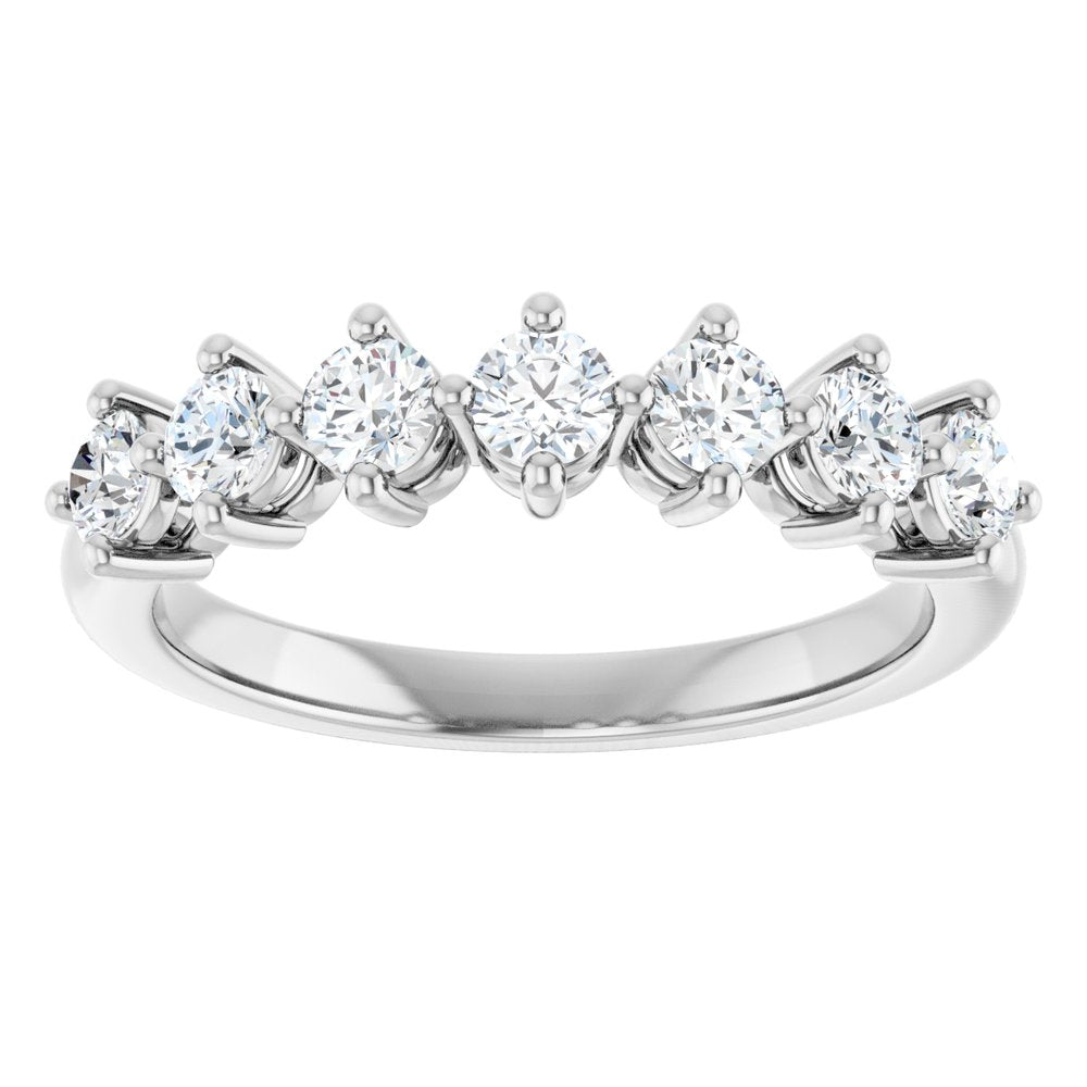14K White Gold 3/4 CTW Natural Diamond Anniversary Band