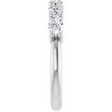 14K White Gold 1 1/6 CTW Natural Diamond Anniversary Band