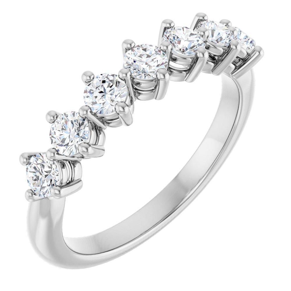 14K White Gold 3/4 CTW Natural Diamond Anniversary Band