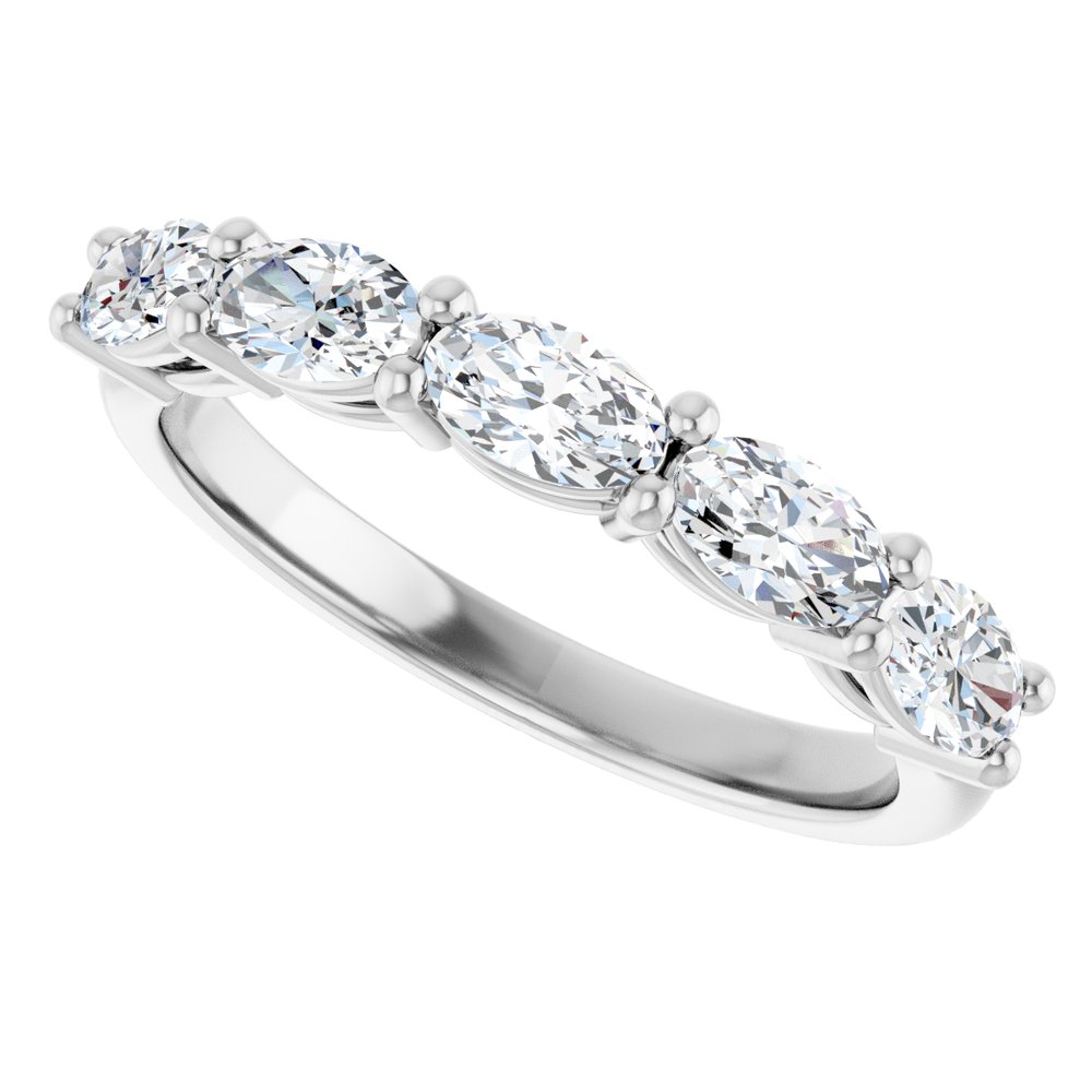 14K White Gold 1 1/6 CTW Natural Diamond Anniversary Band