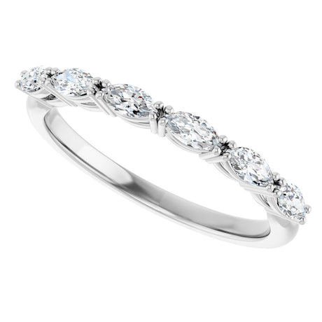 14K White Gold 3/8 CTW Lab-Grown Diamond Anniversary Band