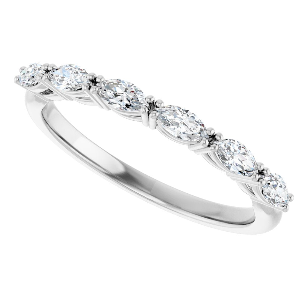 14K White Gold 3/8 CTW Lab-Grown Diamond Anniversary Band