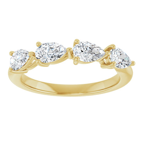 14K Yellow Gold 1 CTW Natural Diamond Anniversary Band