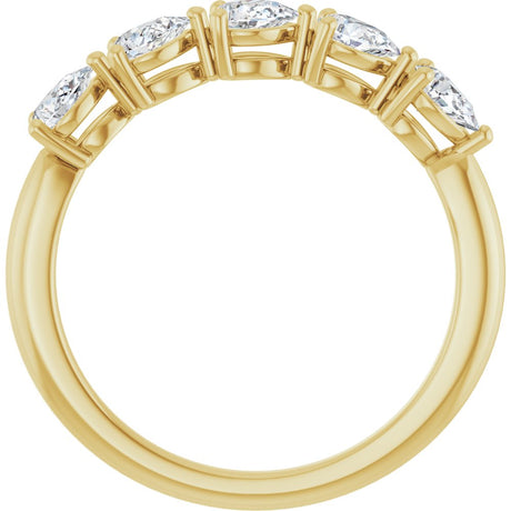 14K Yellow Gold 5/8 CTW Lab-Grown Diamond Anniversary Band