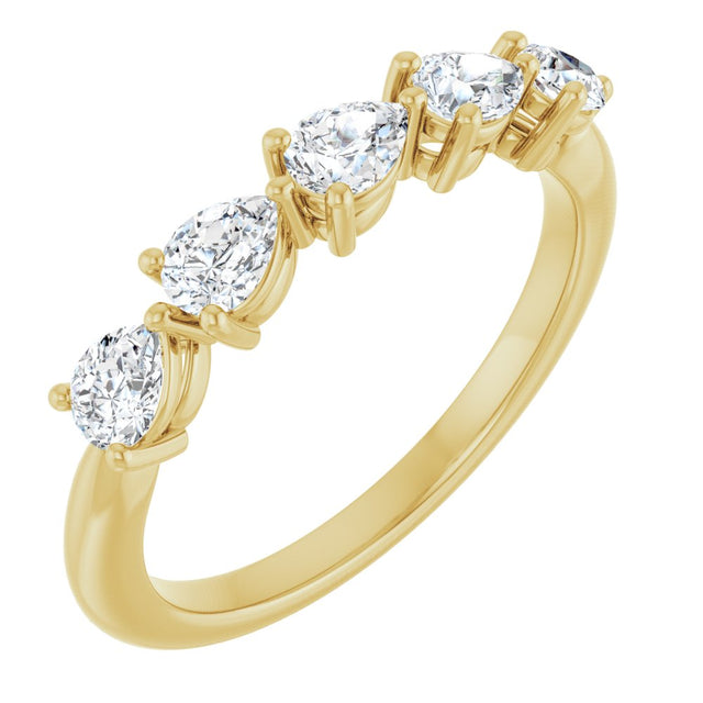 14K Yellow Gold 5/8 CTW Lab-Grown Diamond Anniversary Band