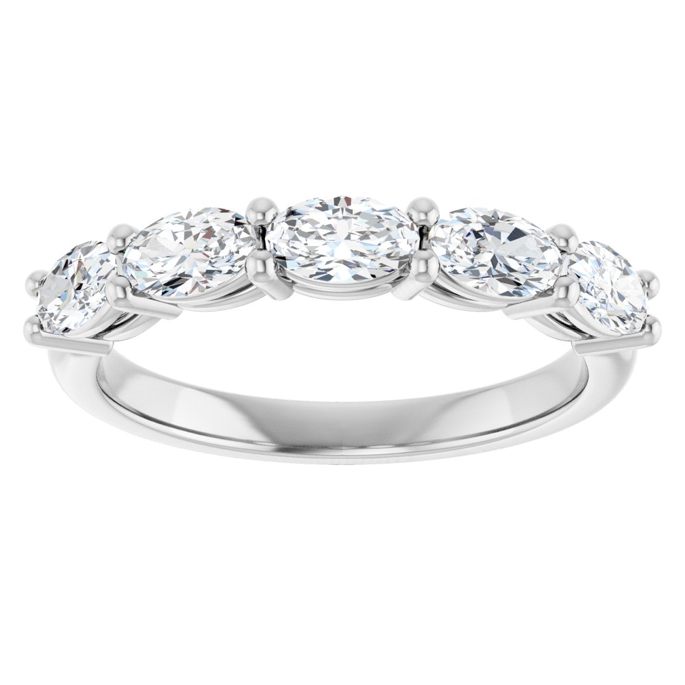 14K White Gold 1 1/6 CTW Natural Diamond Anniversary Band