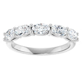 14K White Gold 1 1/6 CTW Natural Diamond Anniversary Band