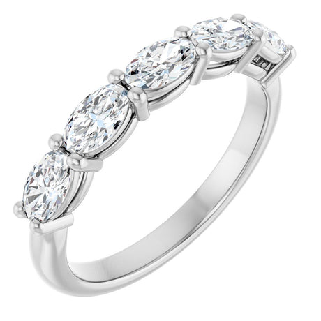 14K White Gold 1 1/6 CTW Natural Diamond Anniversary Band