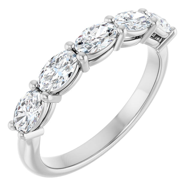 14K White Gold 1 1/6 CTW Natural Diamond Anniversary Band