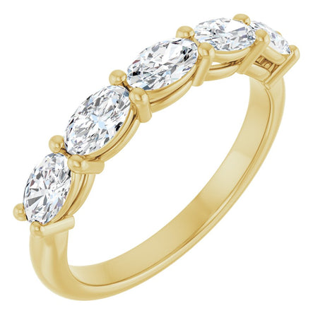 14K Yellow Gold 1 1/6 CTW Natural Diamond Anniversary Band