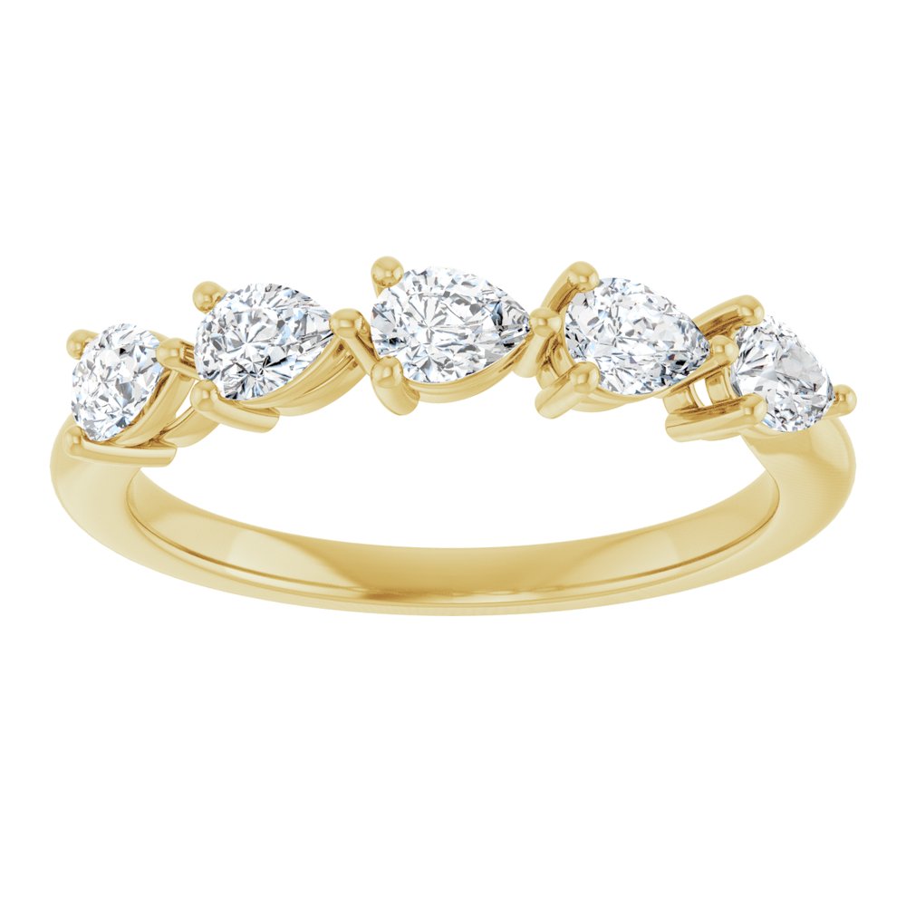 14K Yellow Gold 5/8 CTW Lab-Grown Diamond Anniversary Band
