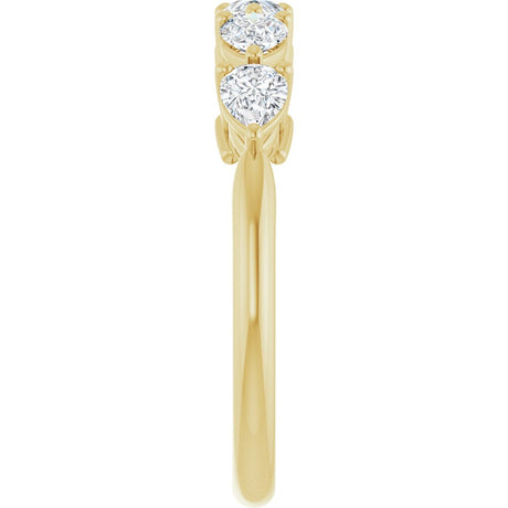14K Yellow Gold 5/8 CTW Lab-Grown Diamond Anniversary Band