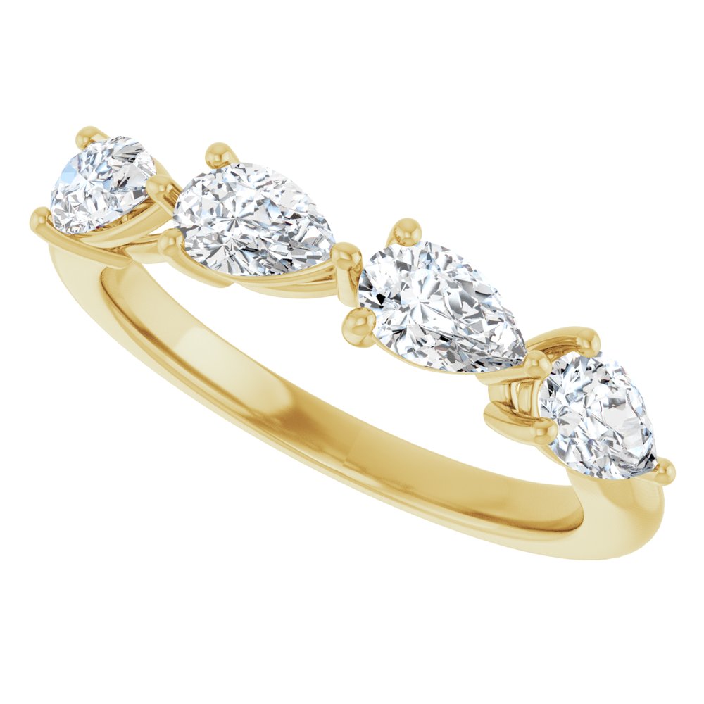 14K Yellow Gold 1 CTW Natural Diamond Anniversary Band