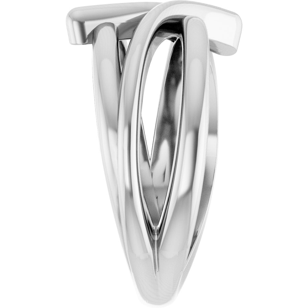 14K White Freeform Ring