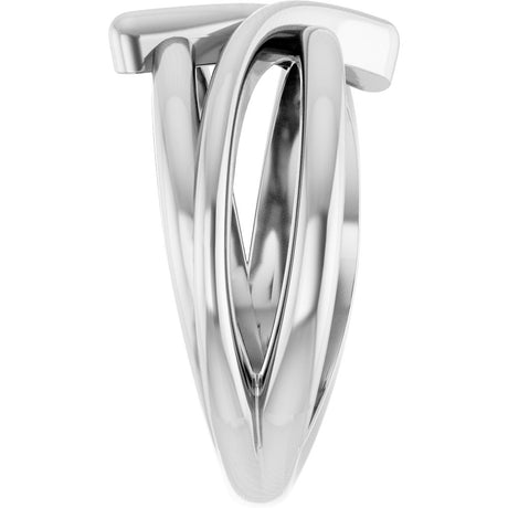 14K White Freeform Ring