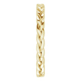 14K Yellow Gold 2 mm Woven-Design Band Size 5