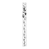 10K White Gold 2 mm Woven-Design Band Size 9