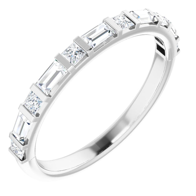 14K White 1/2 CTW Natural Diamond Anniversary Band