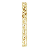 14K Yellow Gold 2 mm Woven-Design Band Size 6