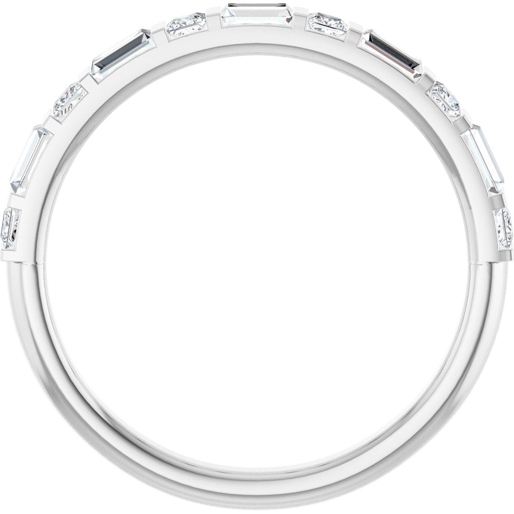 14K White 1/2 CTW Lab-Grown Diamond Anniversary Band