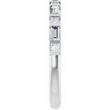 14K White 1/2 CTW Lab-Grown Diamond Anniversary Band