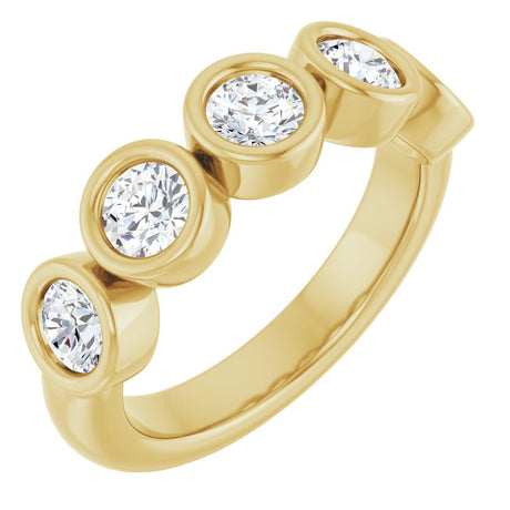 14K Yellow Gold 1 1/3 CTW Natural Diamond Anniversary Band