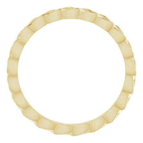 14K Yellow Gold 2 mm Woven-Design Band Size 5