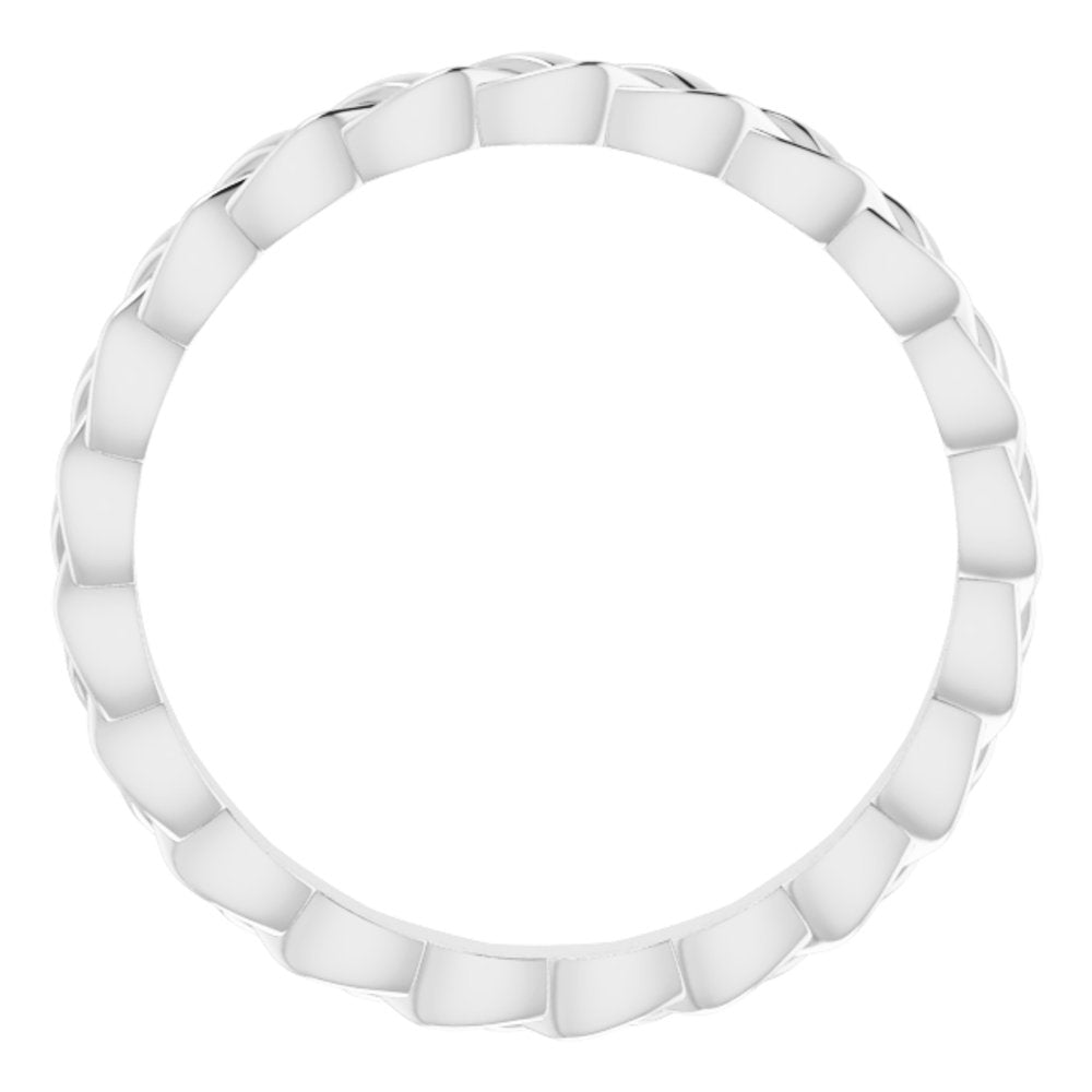 14K White 2 mm Woven Band