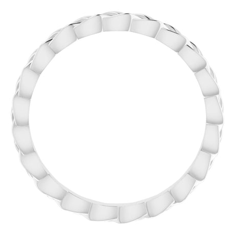 14K White 2 mm Woven Band