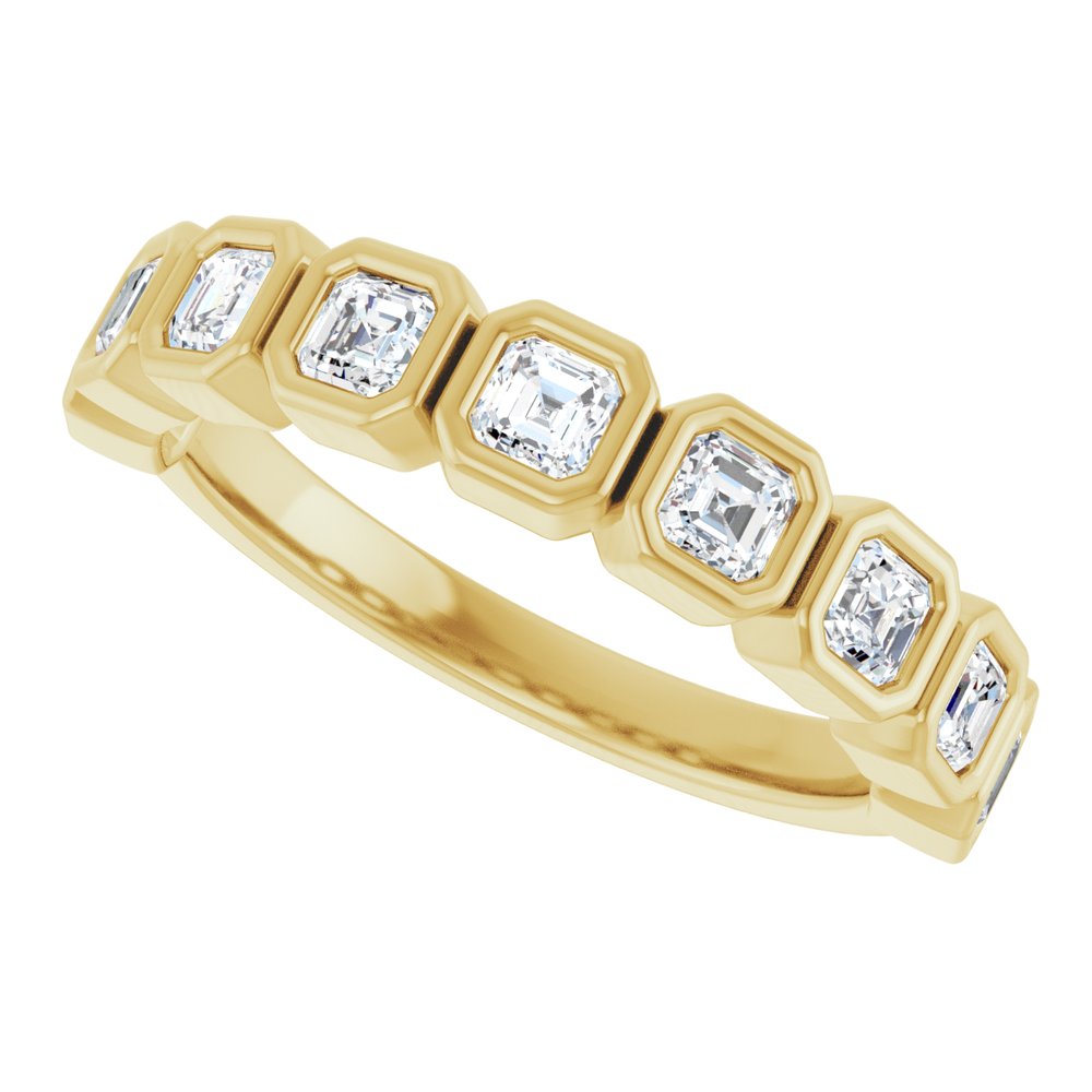14K Yellow Gold 9/10 CTW Lab-Grown Diamond Anniversary Band