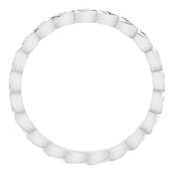 Platinum 2 mm Woven-Design Band Size 6