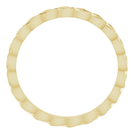 10K Yellow 2 mm Woven-Design Band Size 6