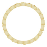 14K Yellow Gold 2 mm Woven-Design Band Size 6