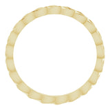 10K Yellow Gold 2 mm Woven-Design Band Size 6
