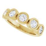 14K Yellow Gold 1 1/3 CTW Natural Diamond Anniversary Band