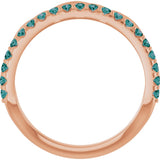 14K Rose Gold Natural Alexandrite Infinity-Inspired Stackable Ring