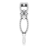 14K White .06 CTW Natural Diamond Stackable Bead Ring