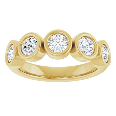 14K Yellow Gold 1 1/3 CTW Natural Diamond Anniversary Band