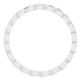 10K White Gold 2 mm Woven-Design Band Size 9