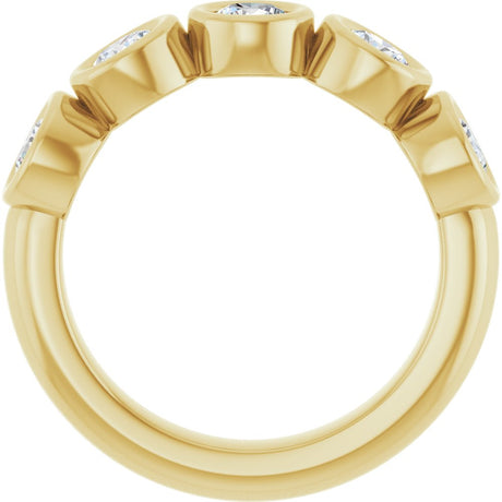 14K Yellow Gold 1 1/3 CTW Natural Diamond Anniversary Band